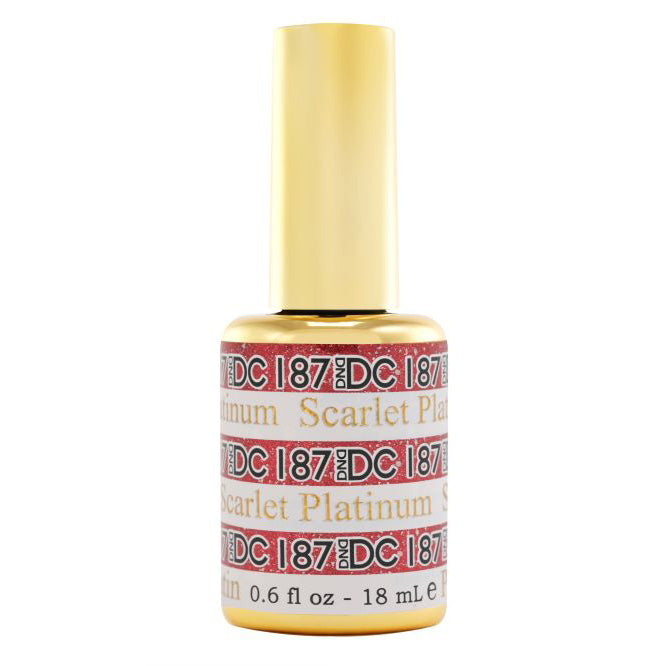 DND DC Platinum Glitter Gel #187 - Scarlet