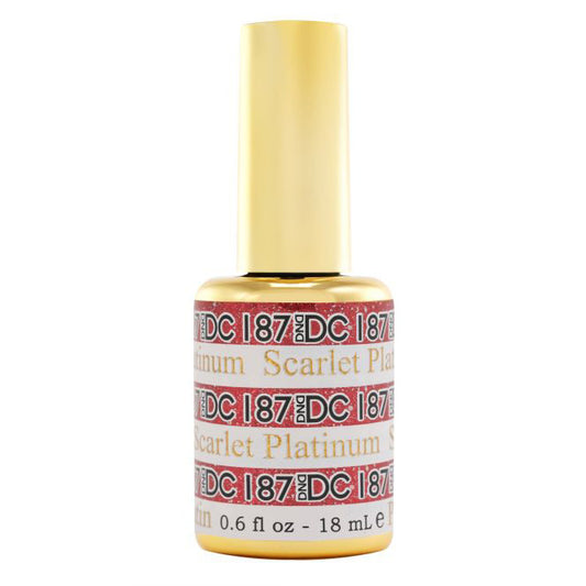 DND DC Platinum Glitter Gel #187 - Scarlet