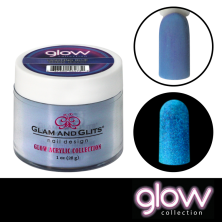 Glam and Glits Acrylic Powder Glow Collection #2039 Lighting Blue