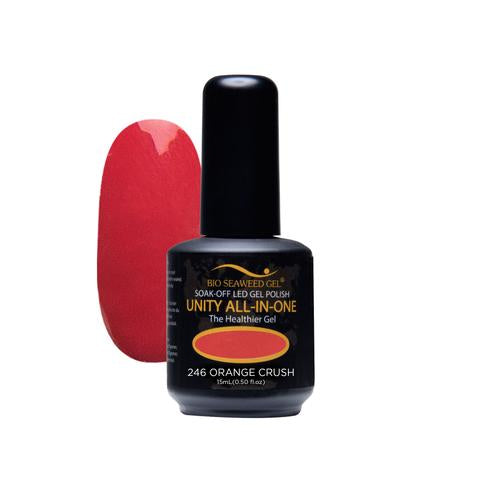 BIO SEAWEED GEL 246 Orange Crush  UNITY-ALL-IN-ONE Color Gel Polish