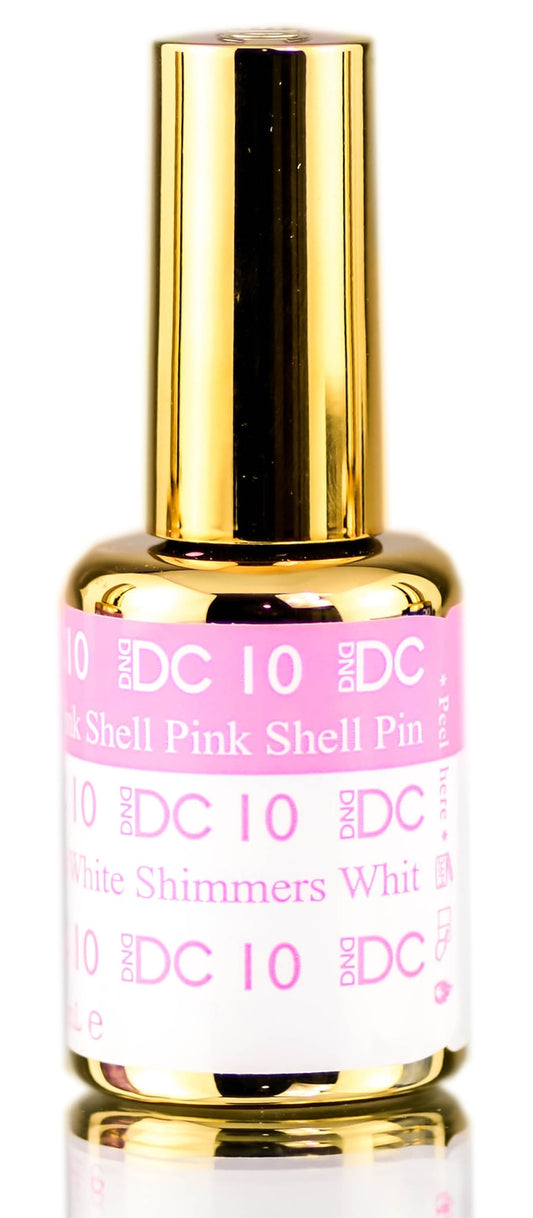 DND DC Mood Gel #10 - Shell Pink to White Shimmers