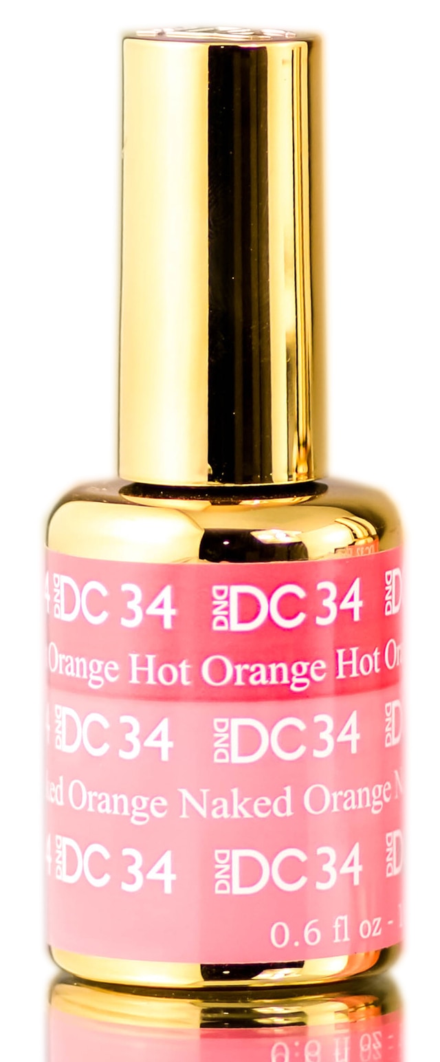 DND DC Mood Gel #34 - Hot Orange to Naked Orange