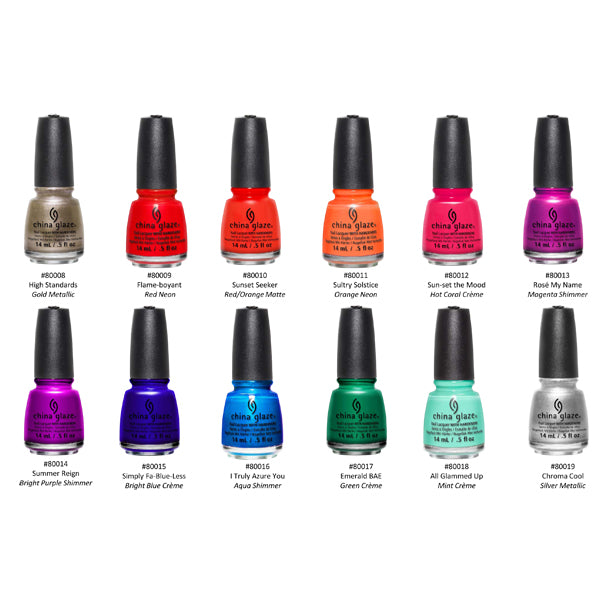 China Glaze Summer Reign Summer 2017 Collection Full 12 pcs