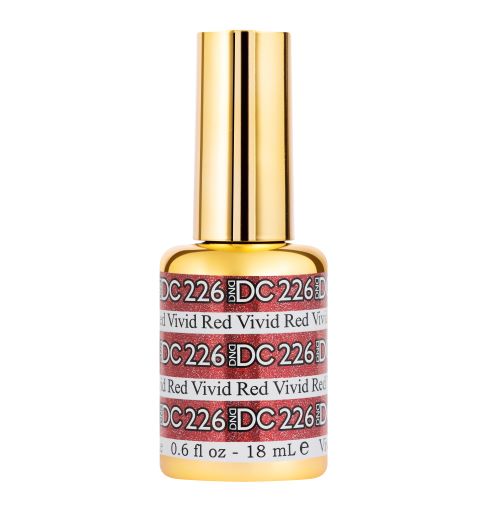 DND DC Mermaid Glitter Gel #226 - Vivid Red