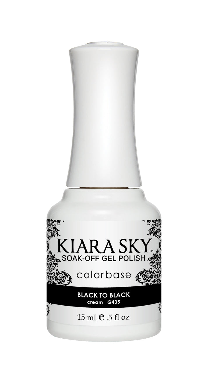 KIARA SKY GEL POLISH - G435 BLACK TO BLACK