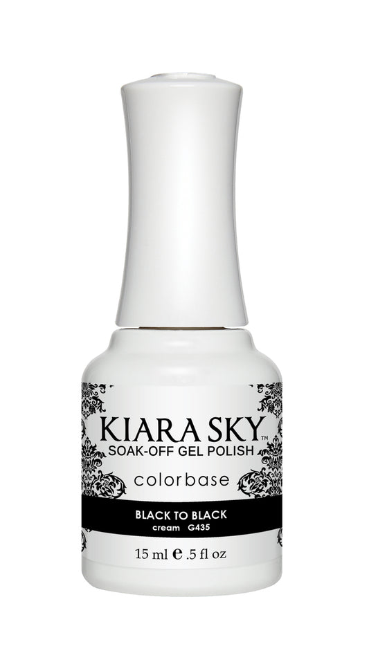 KIARA SKY GEL POLISH - G435 BLACK TO BLACK