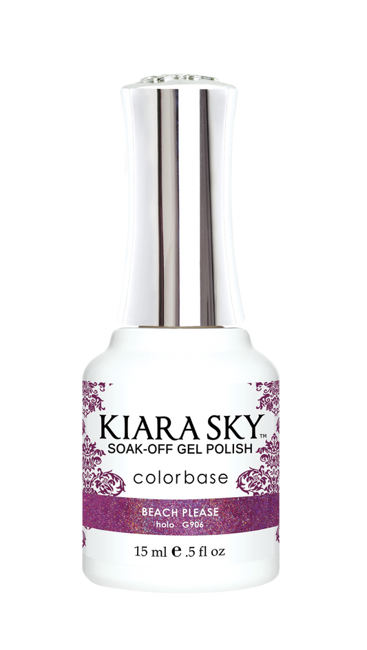 KIARA SKY HOLO MERMAID COLLECTION 2017 - GEL POLISH - G906 BEACH PLEASE