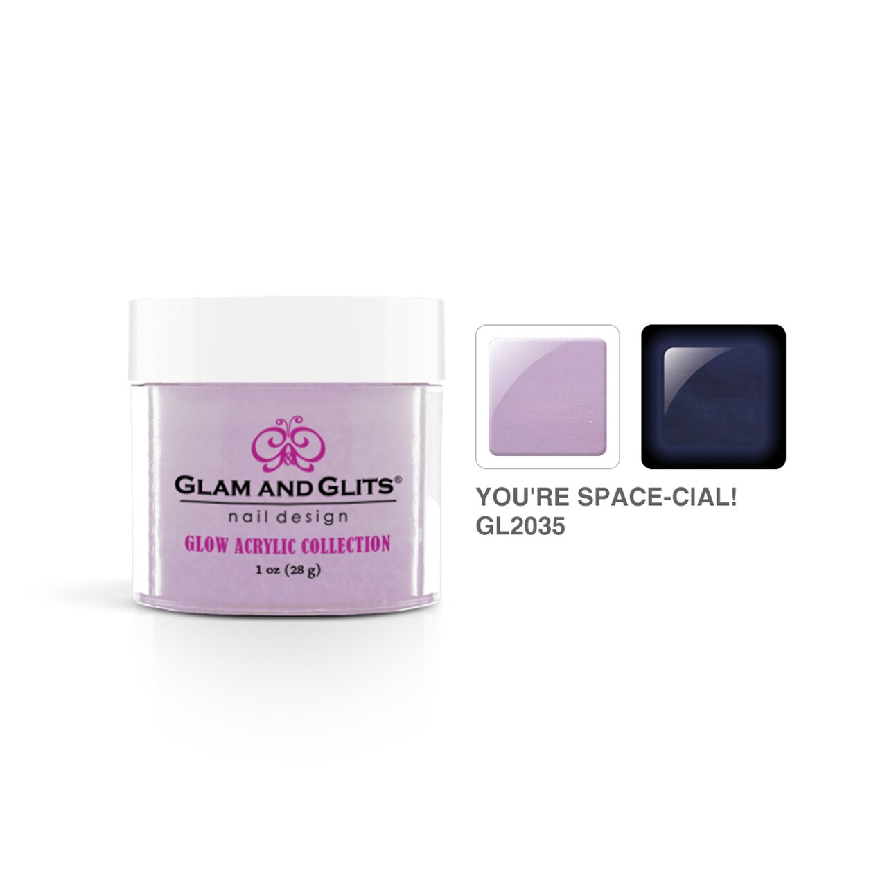 Glam and Glits Acrylic Powder Glow Collection #2035 You're Space-cial!