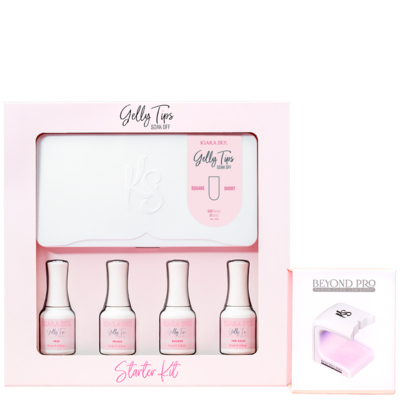 Kiara Sky Gelly Tips Starter Kit - Short Square (Free Mini Lamp)