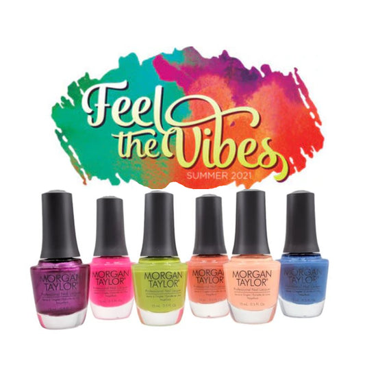 Morgan Taylor Nail Polish Feel the Vibes Summer Collection 2021 6pcs