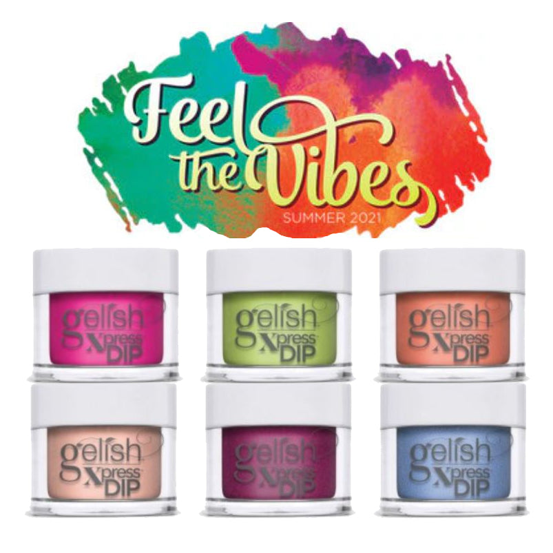 Gelish Dip Xpress Feel The Vibes Summer Collection 2021 6pcs