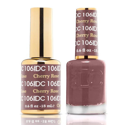 DND DC Matching Gel Polish Duo #106 - Cherry Rose