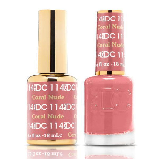DND DC Matching Gel Polish Duo #114 - Coral Nude