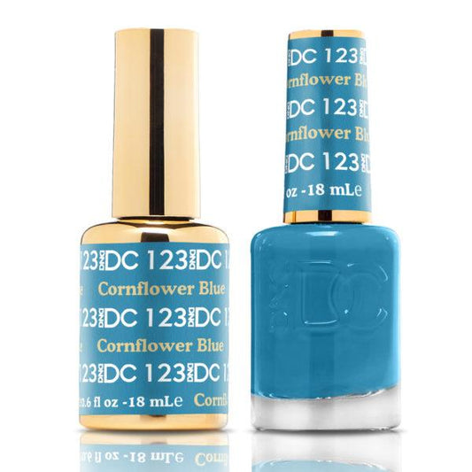 DND DC Matching Gel Polish Duo #123 - Cornflower Blue