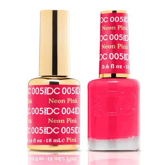 DND DC Matching Gel Polish Duo #005 - Neon Pink