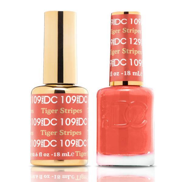 DND DC Matching Gel Polish Duo #109 - Tiger Stripes