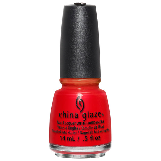 China Glaze Nail Lacquer HOT FLASH (neon red crème)  83541