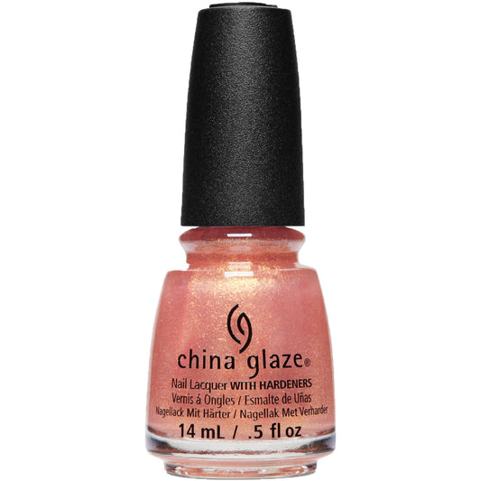 China Glaze Nail Lacquer SUN'S OUT, BUNS OUT (peach glitter) 66218