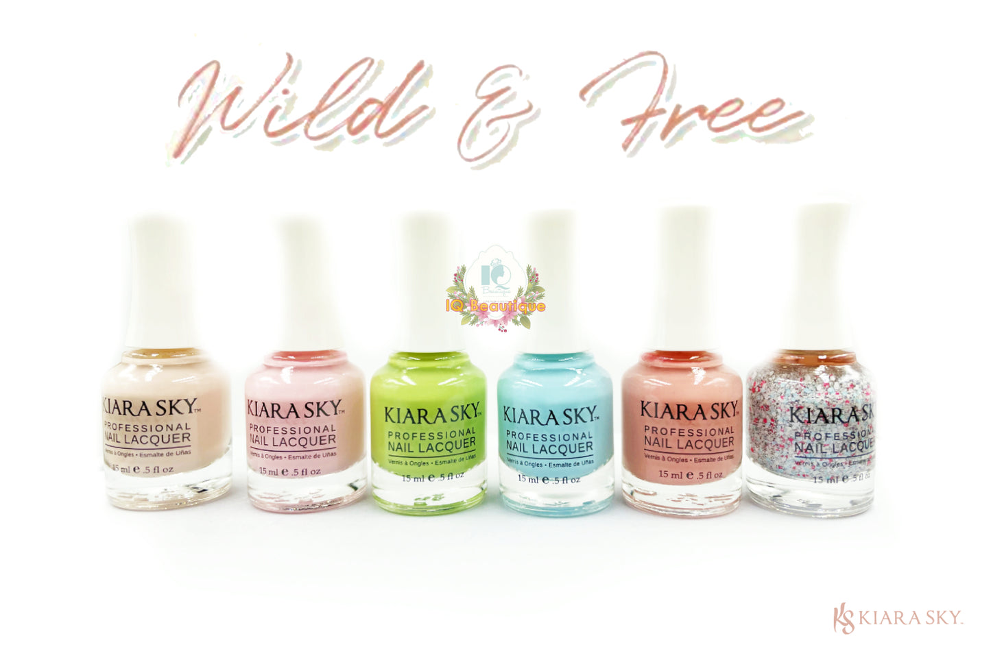 Kiara Sky Nail Lacquer Wild & Free Collection Full 6pcs