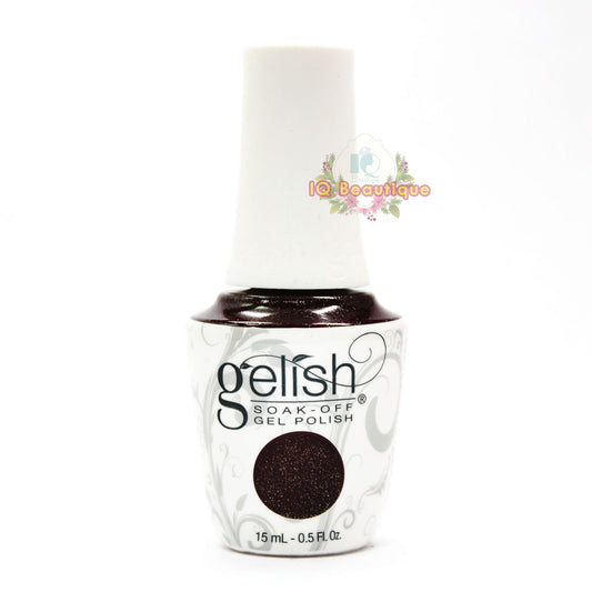 Harmony Gelish Gel Polish SEAL THE DEAL - BURGUNDY WITH FUCHSIA GLITTER