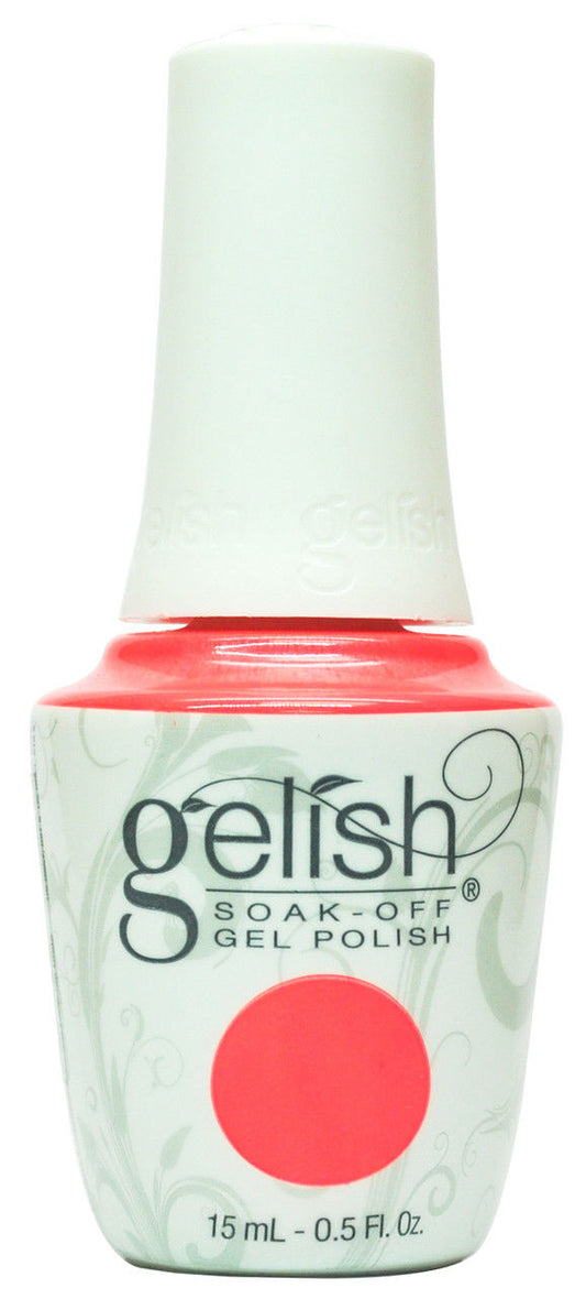 Harmony Gelish Gel Polish MANGA-ROUND WITH ME - CORAL PINK NEON CRéME