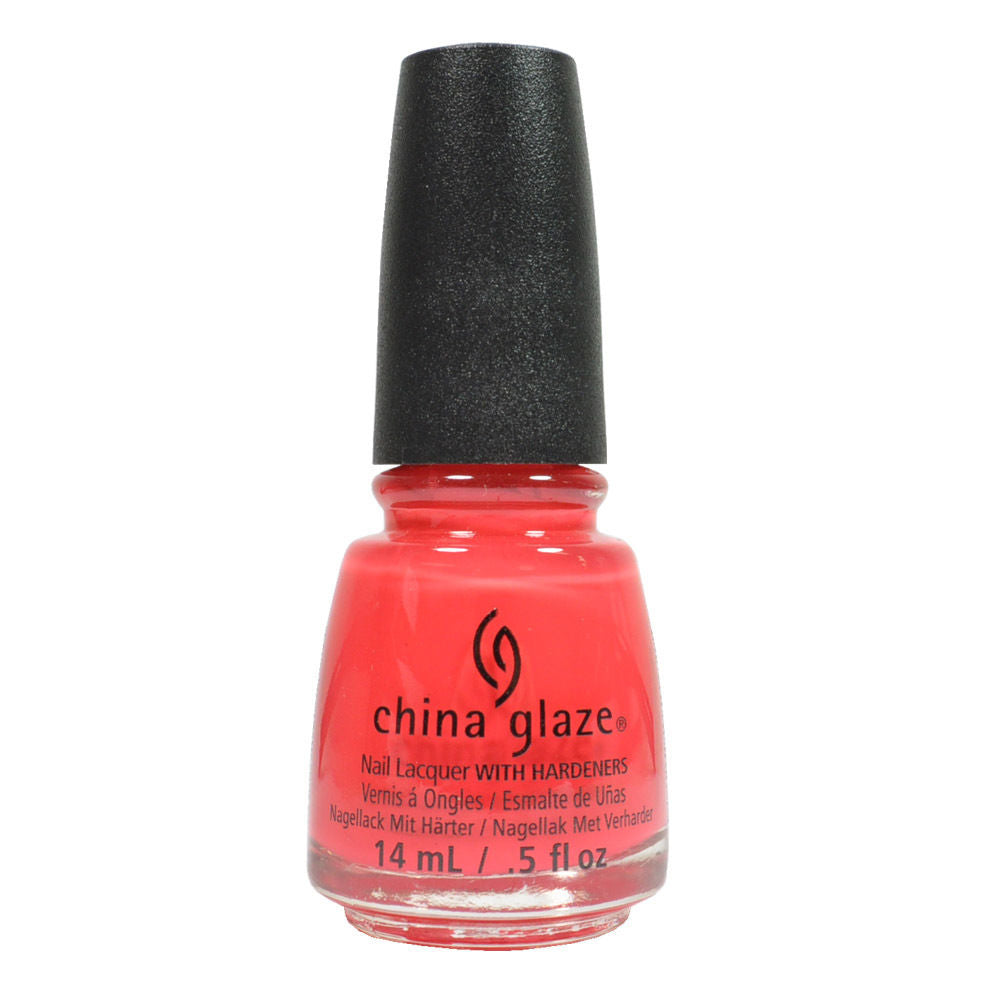 China Glaze Nail Lacquer I BRAKE FOR COLOUR (Bright Red/Pink Crème) 82388