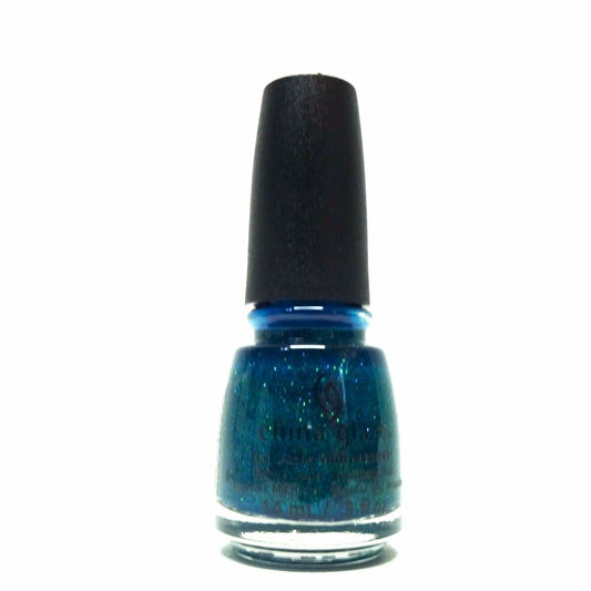 China Glaze Nail Lacquer GIVE ME THE GREEN LIGHT! (ultra fine blue-green glitter)  82702