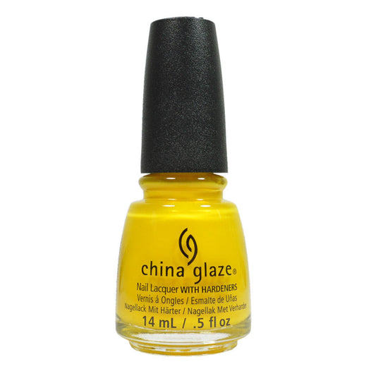 China Glaze Nail Lacquer SUN'S UP, TOP DOWN (Bright Yellow Shimmer) 82390