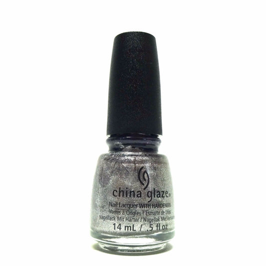 China Glaze Nail Lacquer CHECK OUT THE SILVER FOX (Metallic gunmetal gray) 82709