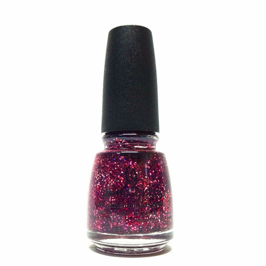 China Glaze Nail Lacquer TURN UP THE HEAT ( multi-sized berry glitter) 82696