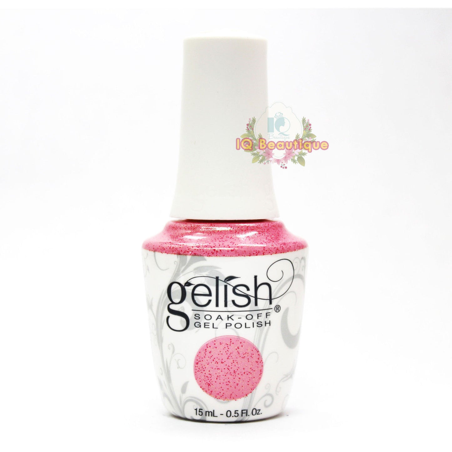 Harmony Gelish Gel Polish HIGH BRIDGE - PINK WITH FUCHSIA AND GOLD GLITTER