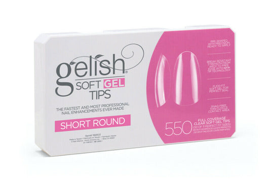 Gelish Soft Gel Tips - Short Round - 550pcs